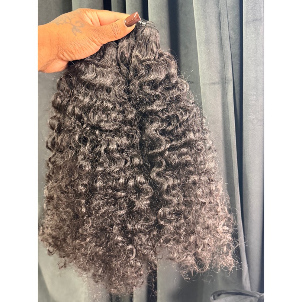 2 Bundles Of Raw Cambodian Curly Human Hair Deal 22"22" (SALE) - Picture 3 of 3